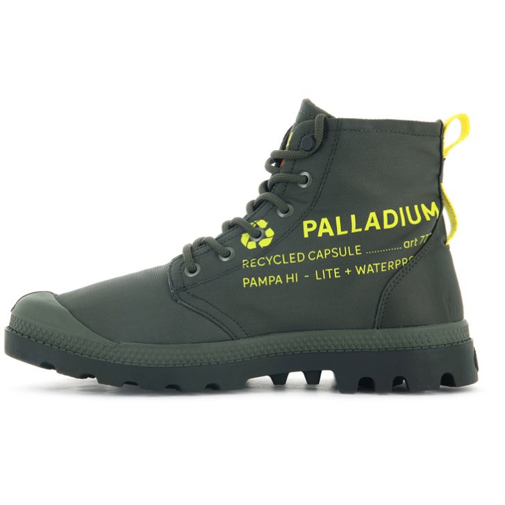 Bottes Palladium Pampa Recycle Imperméables+ 2 Homme Vert Olive | FR IZM368D